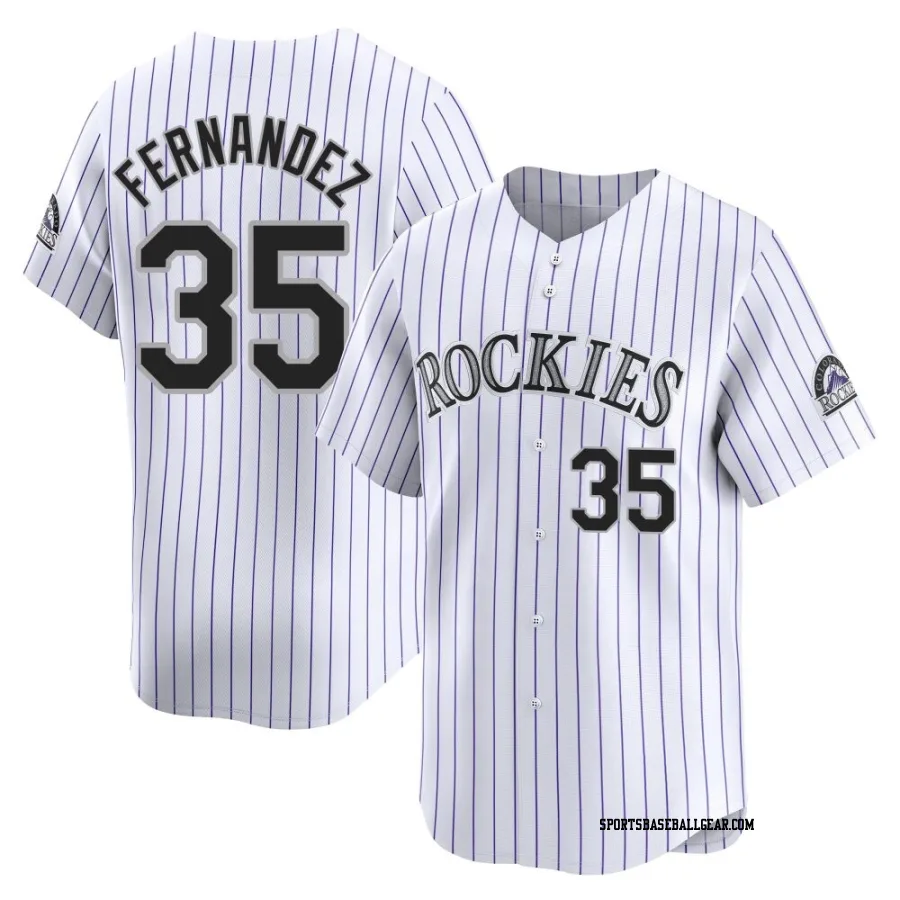 Yanquiel Fernandez Youth Colorado Rockies White Limited Home Jersey