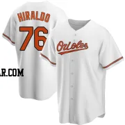 Yaramil Hiraldo Men's Baltimore Orioles White Replica Home Jersey