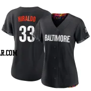 Yaramil Hiraldo Women's Baltimore Orioles Black Authentic 2023 City Connect Jersey