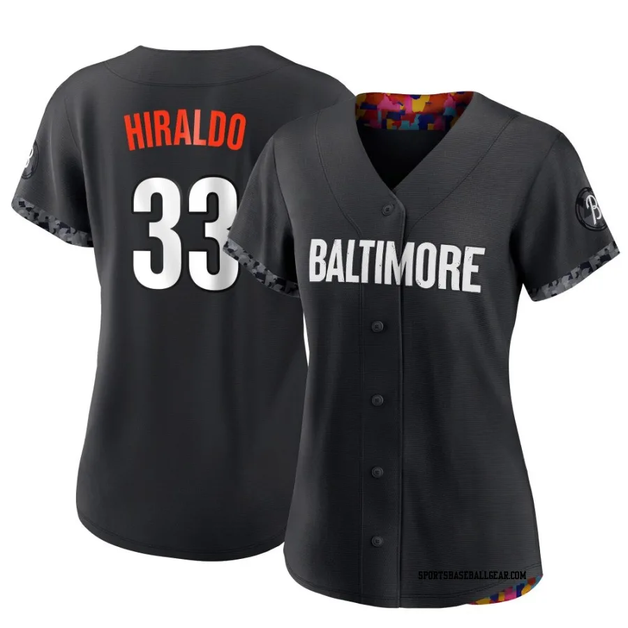 Yaramil Hiraldo Women's Baltimore Orioles Black Authentic 2023 City Connect Jersey