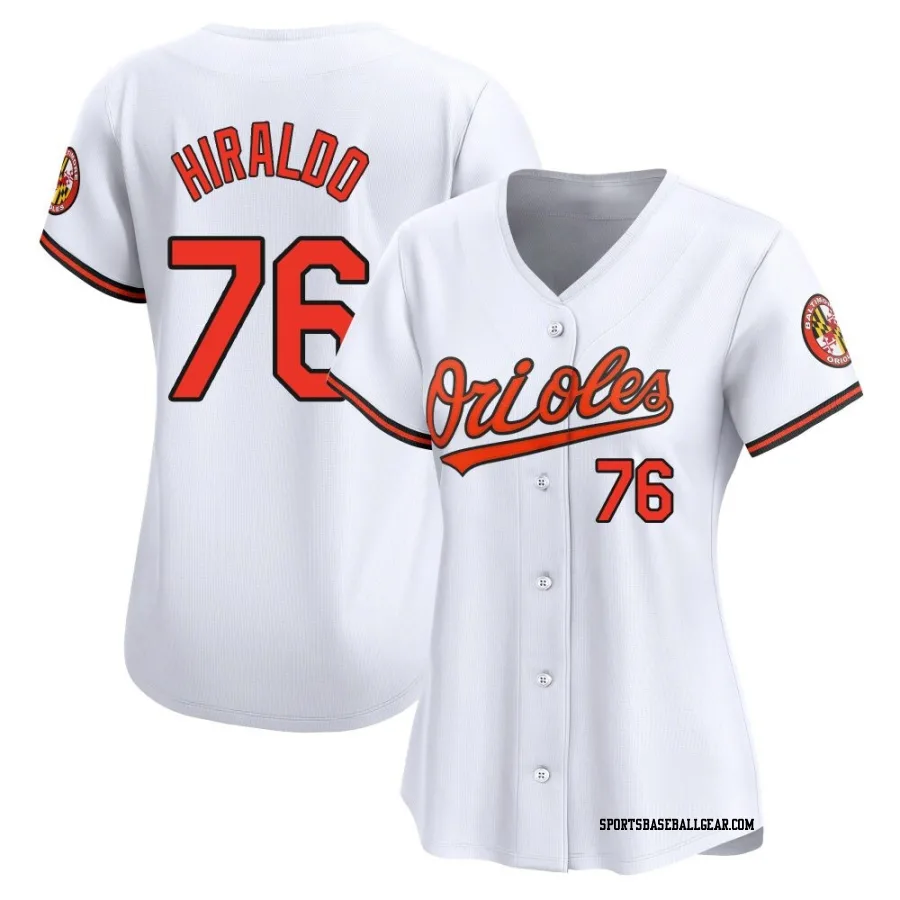 Yaramil Hiraldo Women's Baltimore Orioles White Limited Home Jersey
