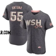 Yasel Antuna Men's Washington Nationals Gray Authentic 2022 City Connect Jersey