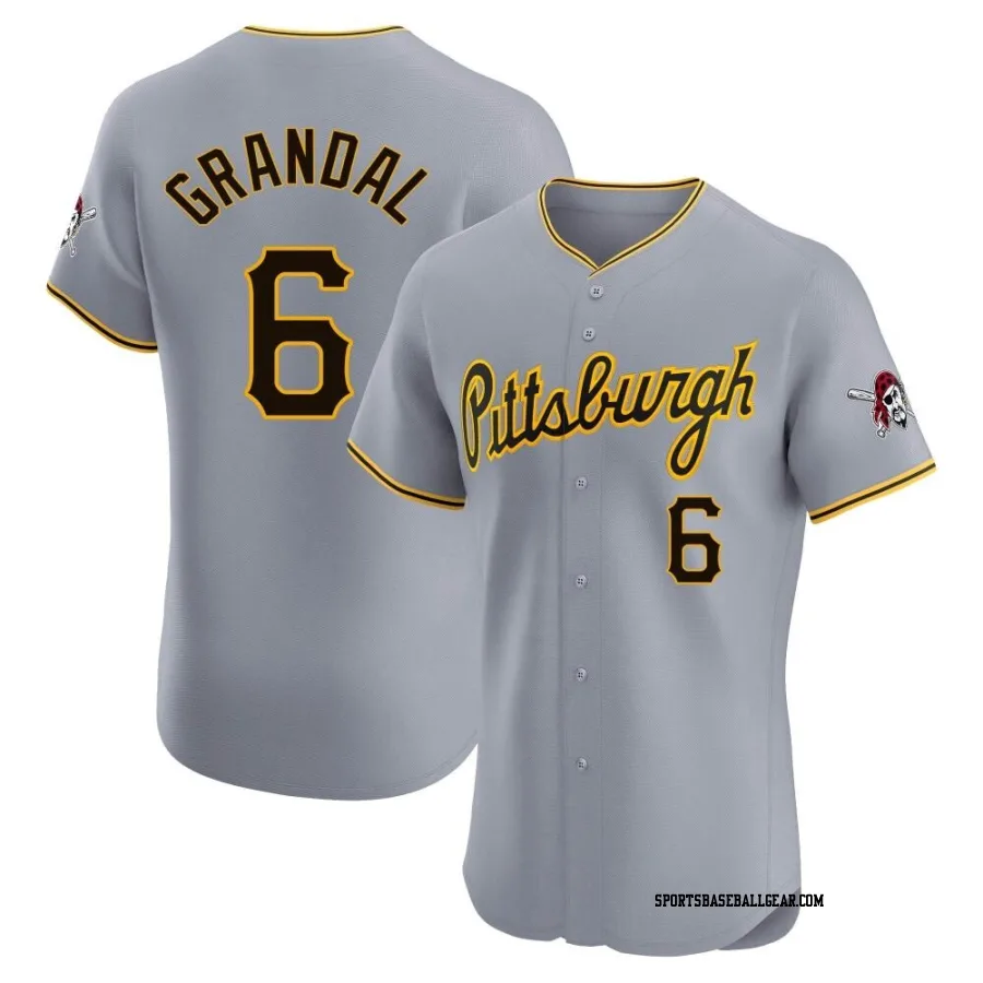 Yasmani Grandal Men's Pittsburgh Pirates Gray Elite Road Jersey
