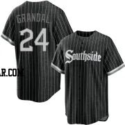 Yasmani Grandal Youth Chicago White Sox Black Replica 2021 City Connect Jersey