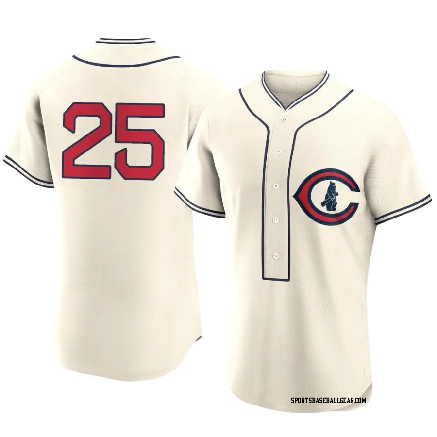 Yency Almonte Men's Chicago Cubs Cream Authentic 2022 Field Of Dreams Jersey