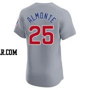 Yency Almonte Men's Chicago Cubs Gray Elite Road Jersey