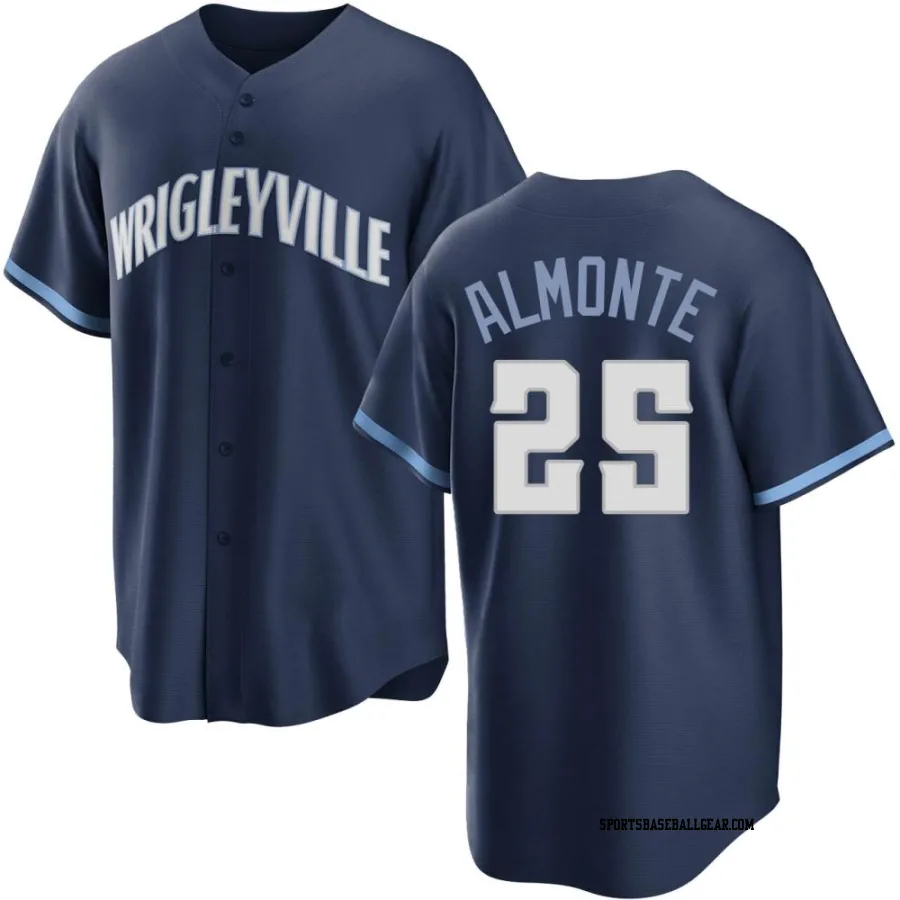 Yency Almonte Men's Chicago Cubs Navy Replica 2021 City Connect Jersey