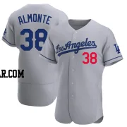 Yency Almonte Men's Los Angeles Dodgers Gray Authentic Away Jersey