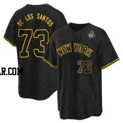 Yerry De Los Santos Men's New York Yankees Black Replica Yerry De los Santos Snake Skin City 2024 World Series Jersey