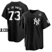 Yerry De Los Santos Men's New York Yankees Black/White Replica Yerry De los Santos 2024 World Series Jersey