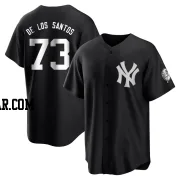 Yerry De Los Santos Men's New York Yankees Black/White Replica Yerry De los Santos Jersey