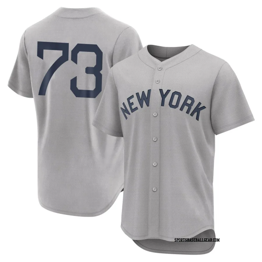 Yerry De Los Santos Men's New York Yankees Gray Authentic Yerry De los Santos 2021 Field of Dreams Jersey