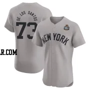 Yerry De Los Santos Men's New York Yankees Gray Elite Yerry De los Santos Road 2024 World Series Jersey