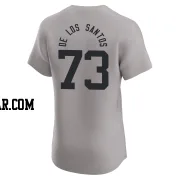 Yerry De Los Santos Men's New York Yankees Gray Elite Yerry De los Santos Road 2024 World Series Jersey