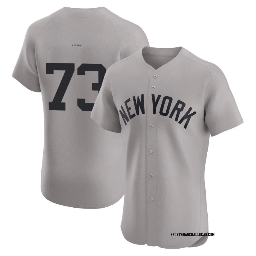 Yerry De Los Santos Men's New York Yankees Gray Elite Yerry De los Santos Road Jersey