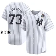 Yerry De Los Santos Men's New York Yankees White Limited Yankee Yerry De los Santos Home 2024 World Series Jersey