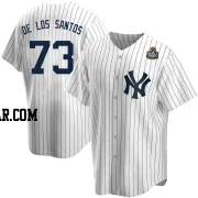 Yerry De Los Santos Men's New York Yankees White Replica Yerry De los Santos Home 2024 World Series Jersey