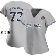 Yerry De Los Santos Women's New York Yankees Gray Replica Yerry De los Santos Road Name 2024 World Series Jersey