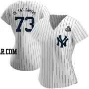 Yerry De Los Santos Women's New York Yankees White Authentic Yerry De los Santos Home Name 2024 World Series Jersey