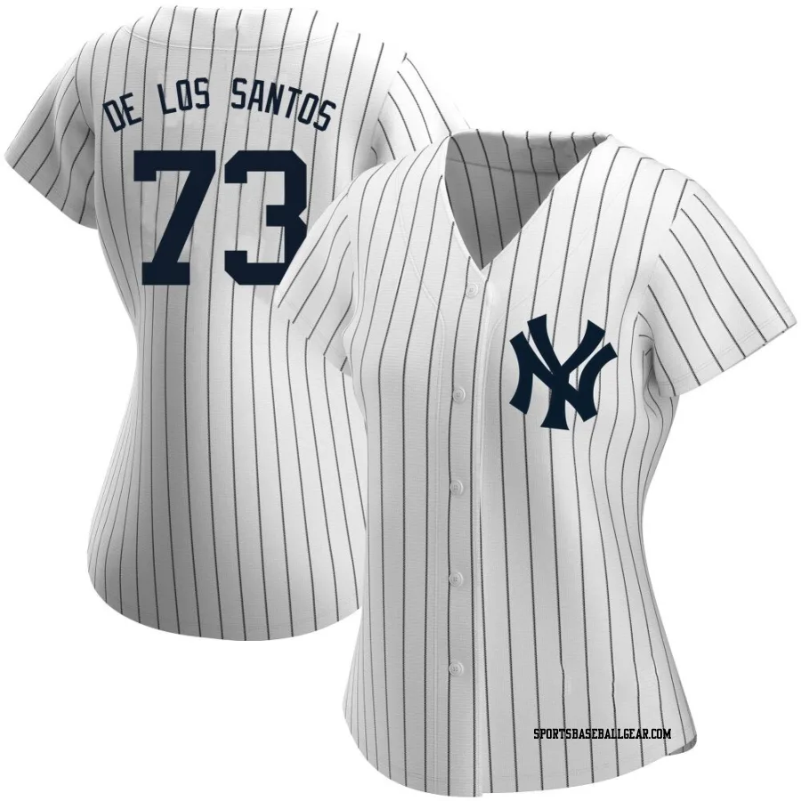 Yerry De Los Santos Women's New York Yankees White Authentic Yerry De los Santos Home Name Jersey