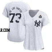 Yerry De Los Santos Women's New York Yankees White Limited Yankee Yerry De los Santos Home 2024 World Series Jersey
