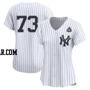 Yerry De Los Santos Women's New York Yankees White Limited Yankee Yerry De los Santos Home 2nd 2024 World Series Jersey