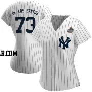 Yerry De Los Santos Women's New York Yankees White Replica Yerry De los Santos Home Name 2024 World Series Jersey