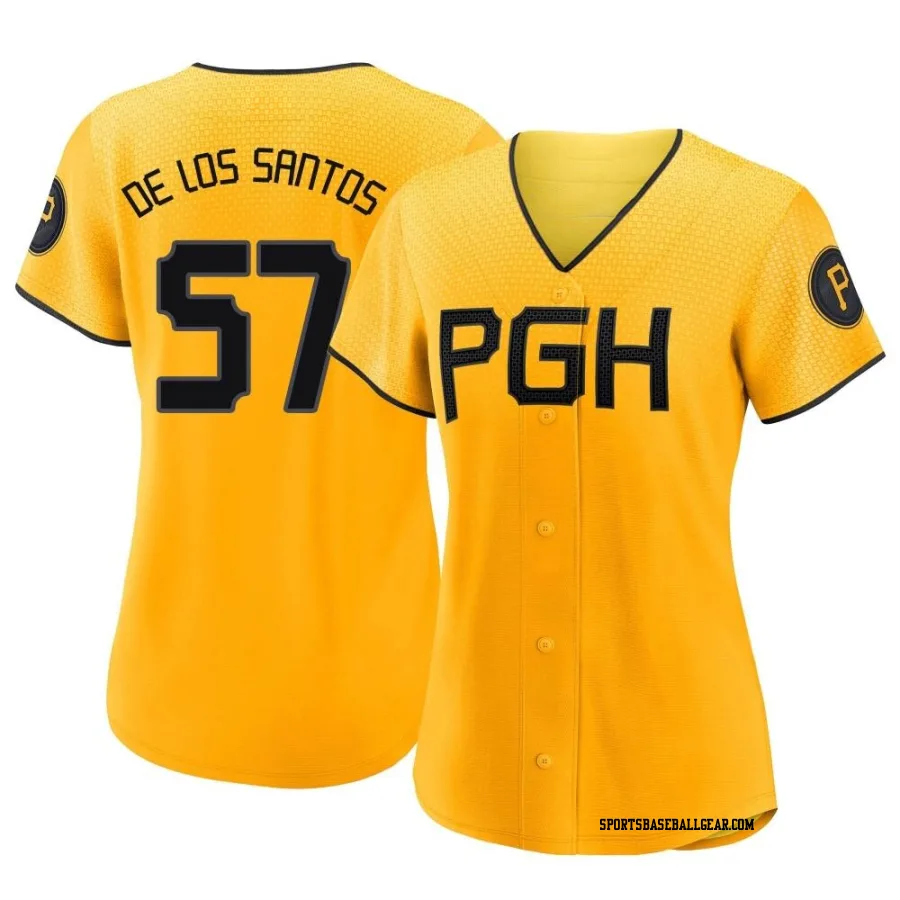 Yerry De Los Santos Women's Pittsburgh Pirates Gold Authentic 2023 City Connect Jersey