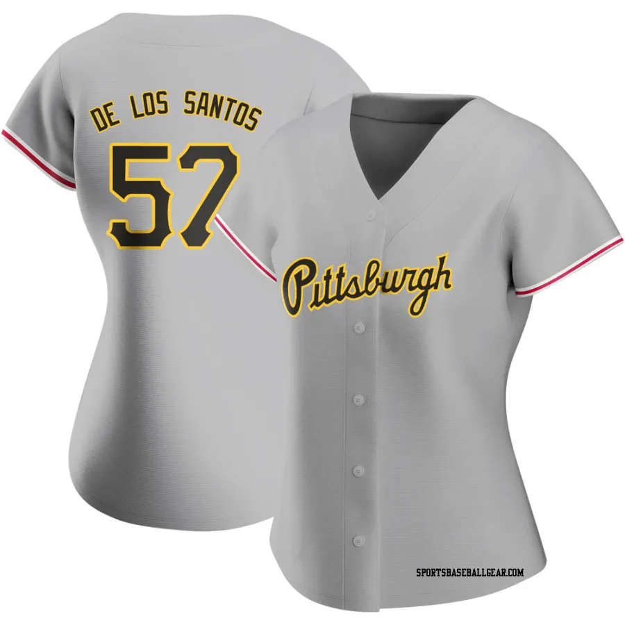 Yerry De Los Santos Women's Pittsburgh Pirates Gray Authentic Road Jersey