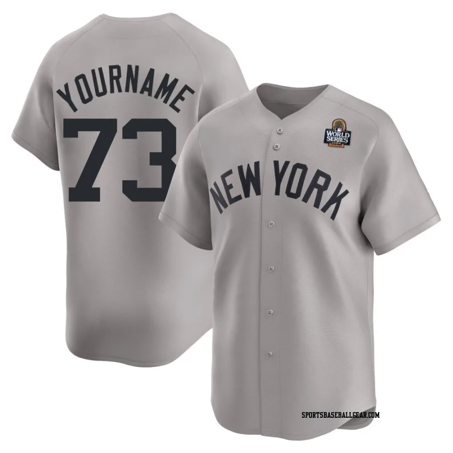 Yerry De Los Santos Youth New York Yankees Gray Limited Yerry De los Santos Away 2024 World Series Jersey