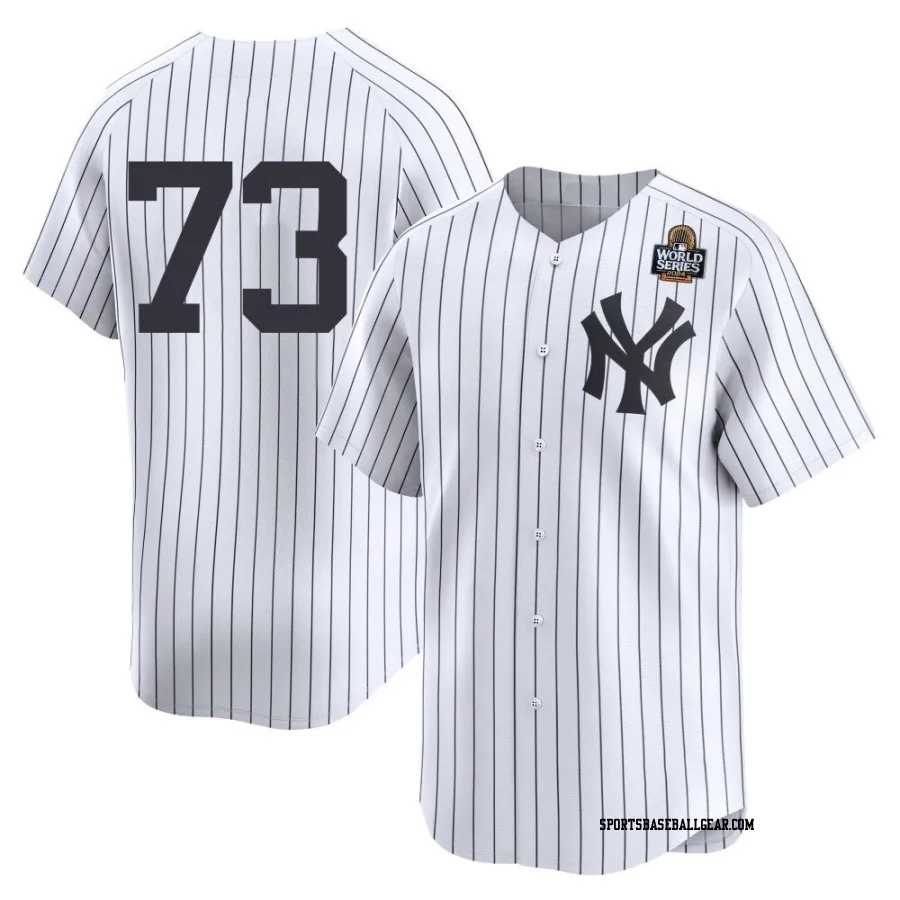Yerry De Los Santos Youth New York Yankees White Limited Yankee Yerry De los Santos Home 2nd 2024 World Series Jersey