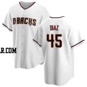 Yilber Diaz Men's Arizona Diamondbacks White Replica Home Jersey