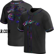 Yimi Garcia Youth Toronto Blue Jays Black Holographic Replica Alternate Jersey