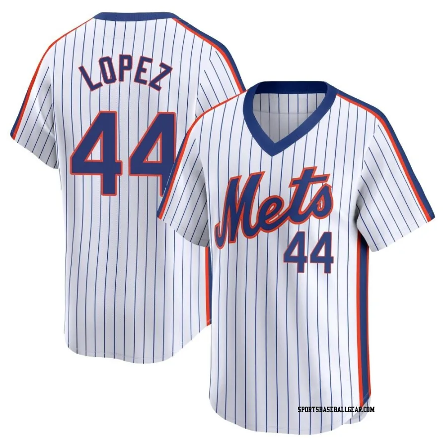Yoan Lopez Youth New York Mets White Limited Cooperstown Collection Jersey