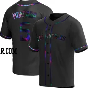 Yoan Moncada Men's Los Angeles Angels Black Holographic Replica Alternate Jersey