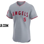 Yoan Moncada Men's Los Angeles Angels Gray Elite Road Jersey