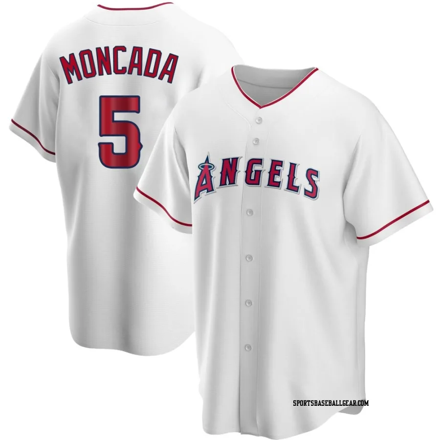 Yoan Moncada Men's Los Angeles Angels White Replica Home Jersey