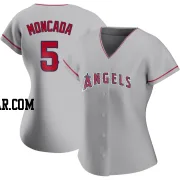 Yoan Moncada Women's Los Angeles Angels Replica Silver Road Jersey