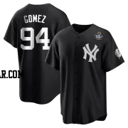 Yoendrys Gomez Men's New York Yankees Black/White Replica 2024 World Series Jersey