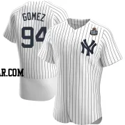 Yoendrys Gomez Men's New York Yankees White Authentic Home 2024 World Series Jersey
