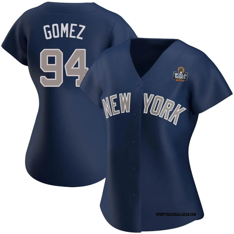 Yoendrys Gomez Women's New York Yankees Navy Replica Alternate 2024 World Series Jersey