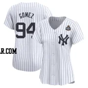 Yoendrys Gomez Women's New York Yankees White Limited Yankee Home 2024 World Series Jersey