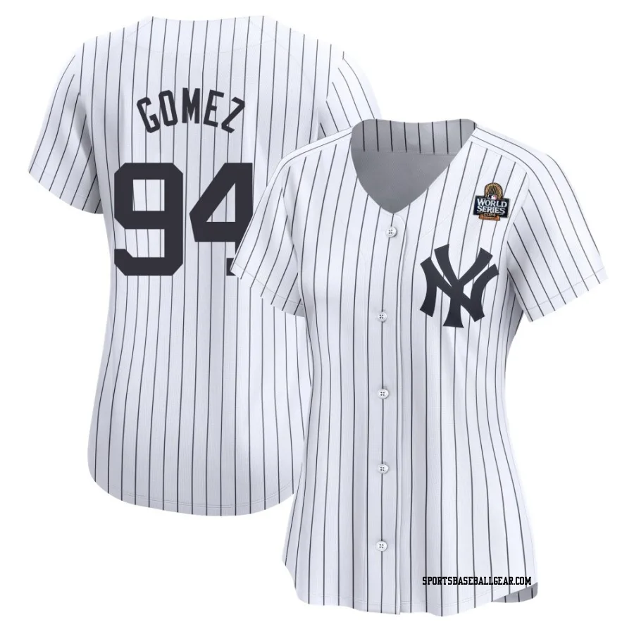 Yoendrys Gomez Women's New York Yankees White Limited Yankee Home 2024 World Series Jersey