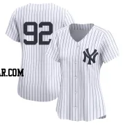 Yoendrys Gomez Women's New York Yankees White Limited Yankee Home 2nd Jersey
