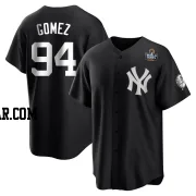 Yoendrys Gomez Youth New York Yankees Black/White Replica 2024 World Series Jersey