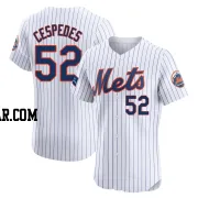 Yoenis Cespedes Men's New York Mets White Elite Home Patch Jersey