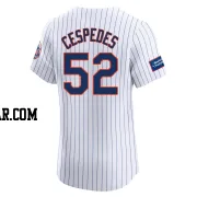 Yoenis Cespedes Men's New York Mets White Elite Home Patch Jersey