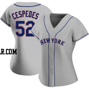Yoenis Cespedes Women's New York Mets Gray Authentic Road Jersey