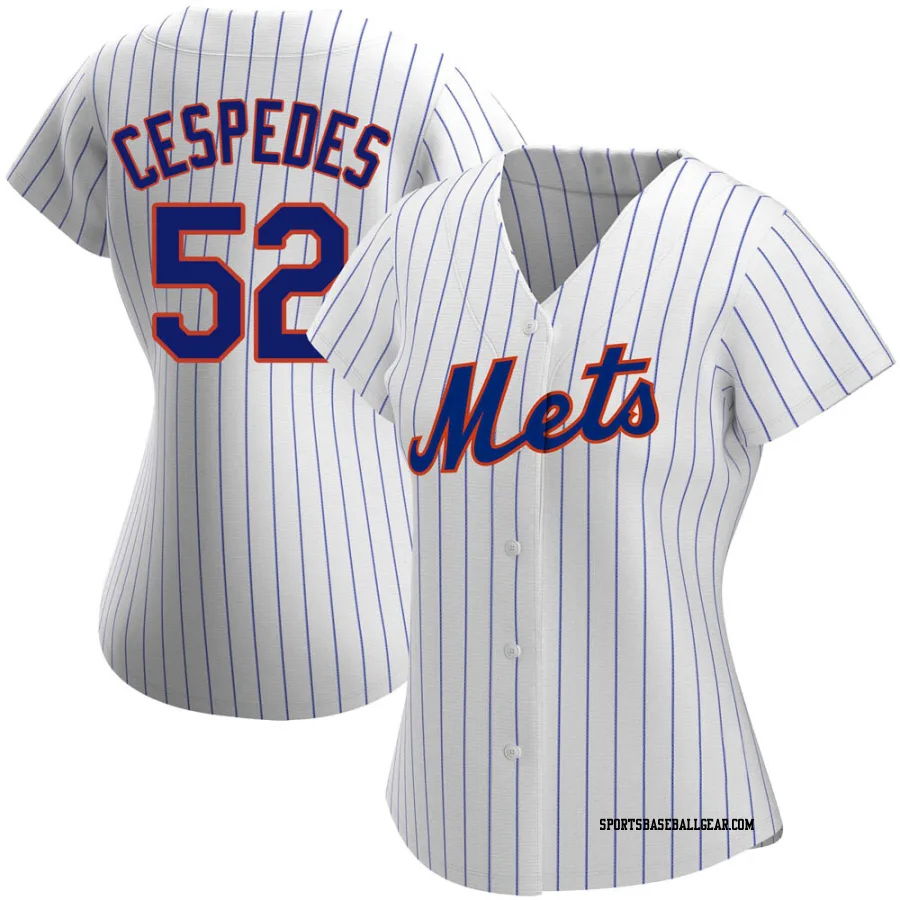 Yoenis Cespedes Women's New York Mets White Authentic Home Jersey