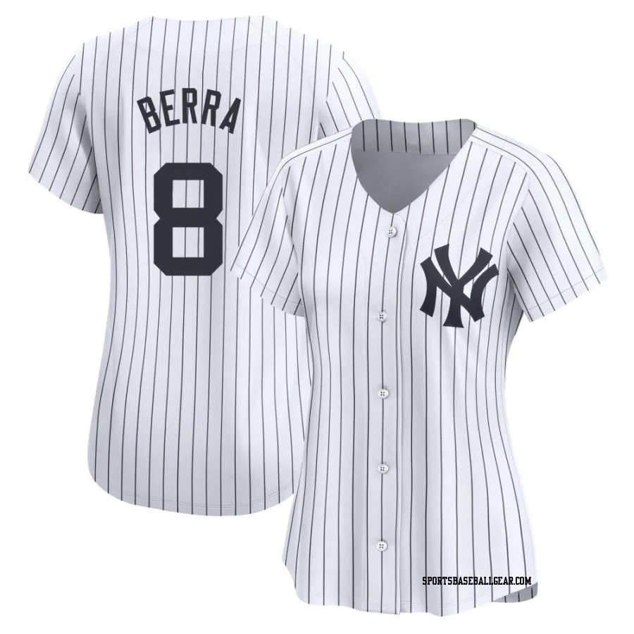 Yogi Berra Women's New York Yankees White Limited Yankee Home Jersey